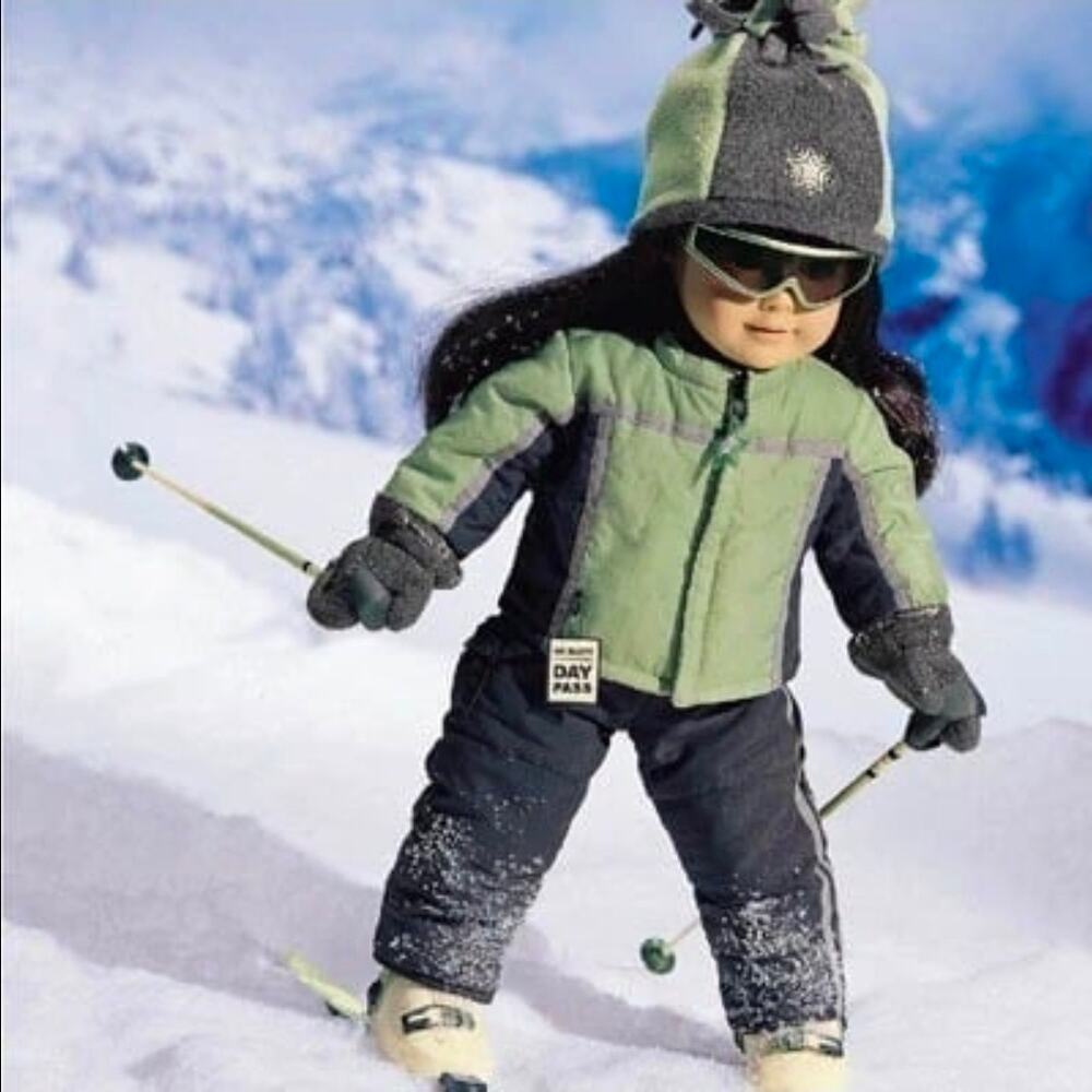 American Girl Vintage 2000 COMPLETE Downhill Ski Outfit Set with gloves goggles